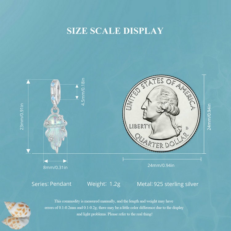 Fantasy Jellyfish Pendant Charm