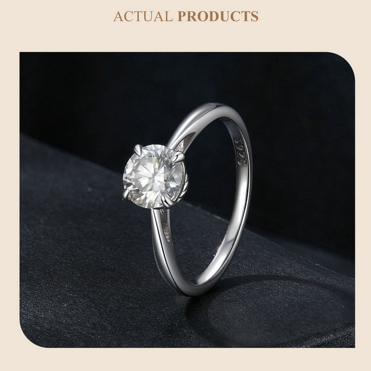Sparkling 1 Carat Moissanite Ring