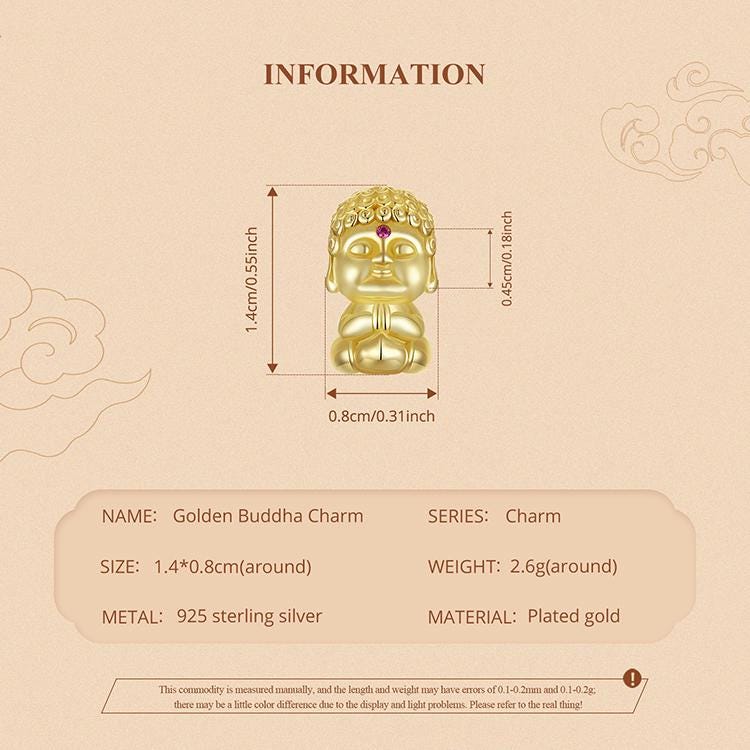 Golden Buddha Charm