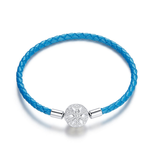 Classic Blue Leather Cord Bracelet
