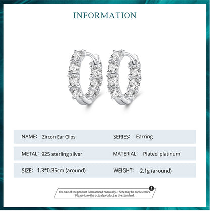 Zircon Clip-On Earrings