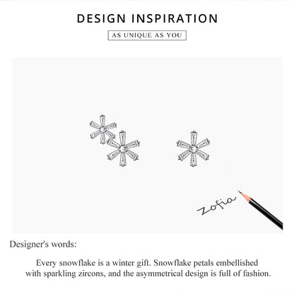 Elegant Snowflake Hoop Earrings