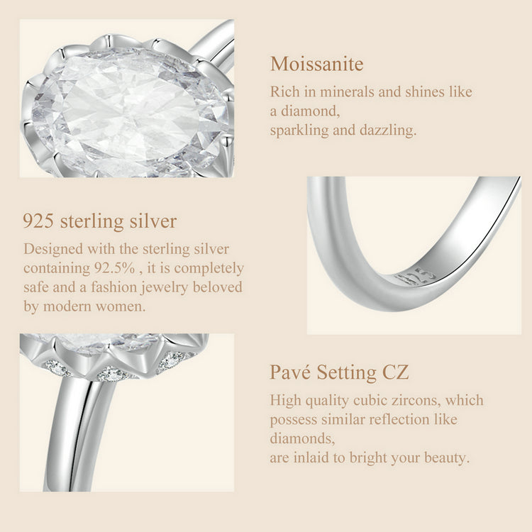 Radiant Beauty 1 Carat Moissanite Ring