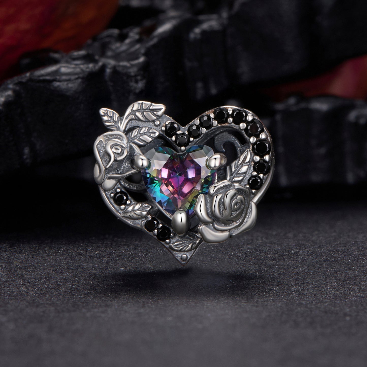 Midnight Rose Beads Charm, SCC3201