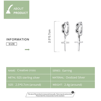 Creative Cross Hoop Earrings