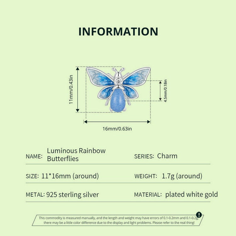 Luminous Radiant Blue Bee Charm