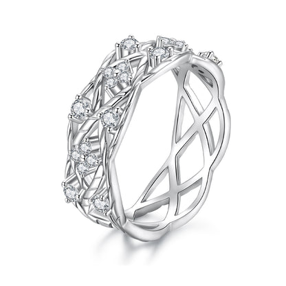 Clover Vine Lucky Moissanite Ring