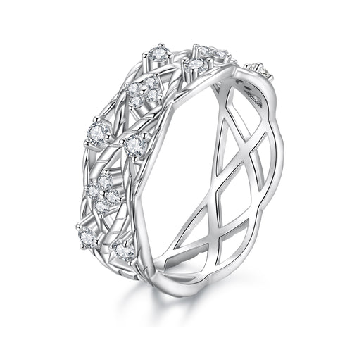 Clover Vine Lucky Moissanite Ring