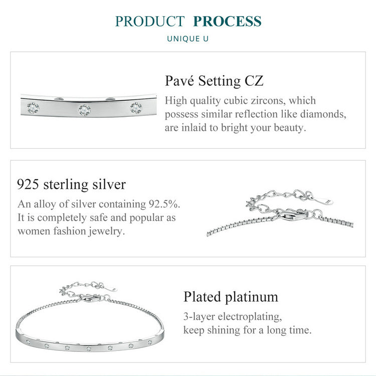 Minimalist Bangle Chain Bracelet