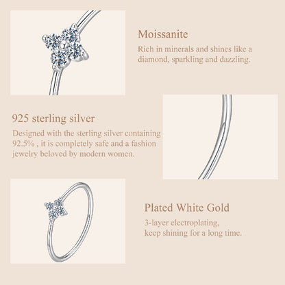 Lucky Clover Moissanite Ring