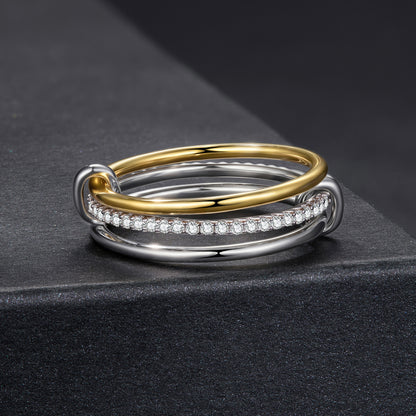 Triple Stacked Moissanite Ring