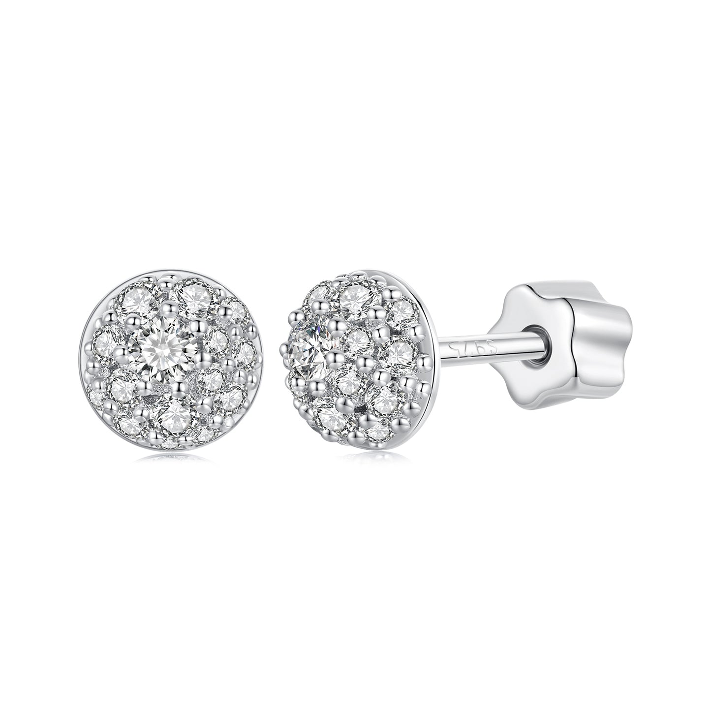 Dome-Shaped Moissanite Studs