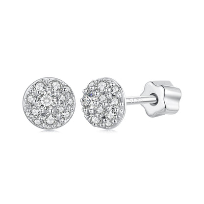 Dome-Shaped Moissanite Studs