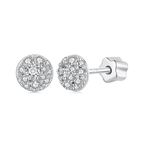 Dome-Shaped Moissanite Studs