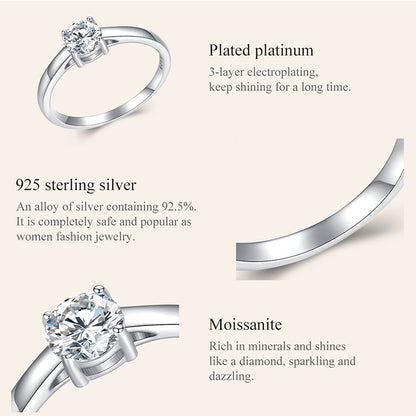 Sparkling Moissanite Ring