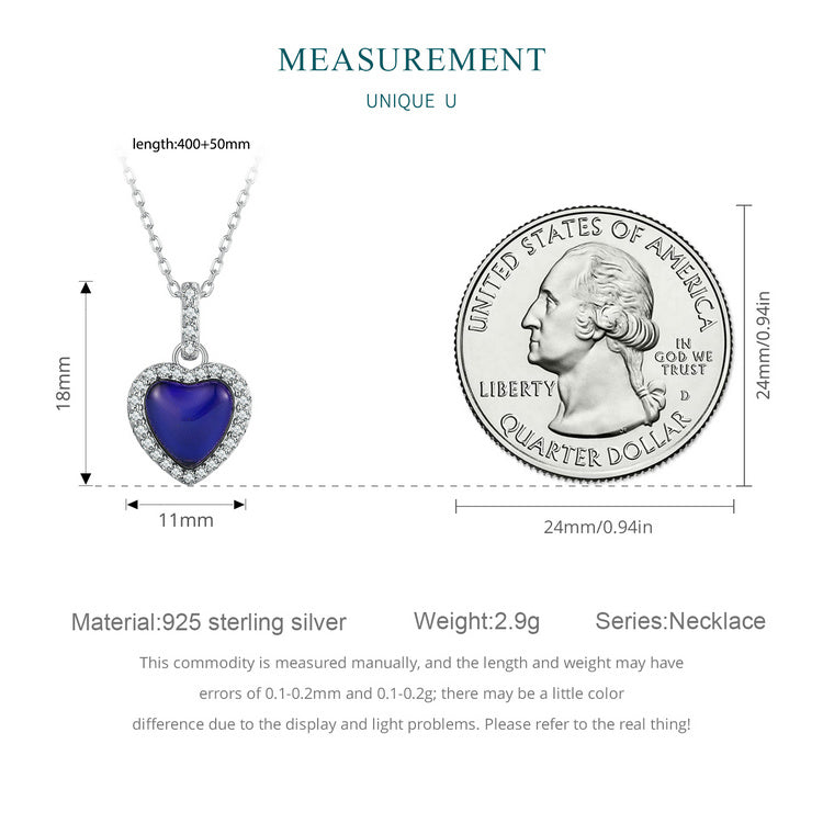 Mood Heart Charm Necklace