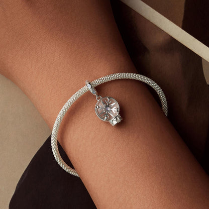 Christmas Snowflake Crystal Ball Pendant Charm