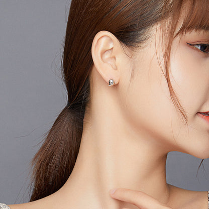 Compact Demon Ghost Hoop Earrings