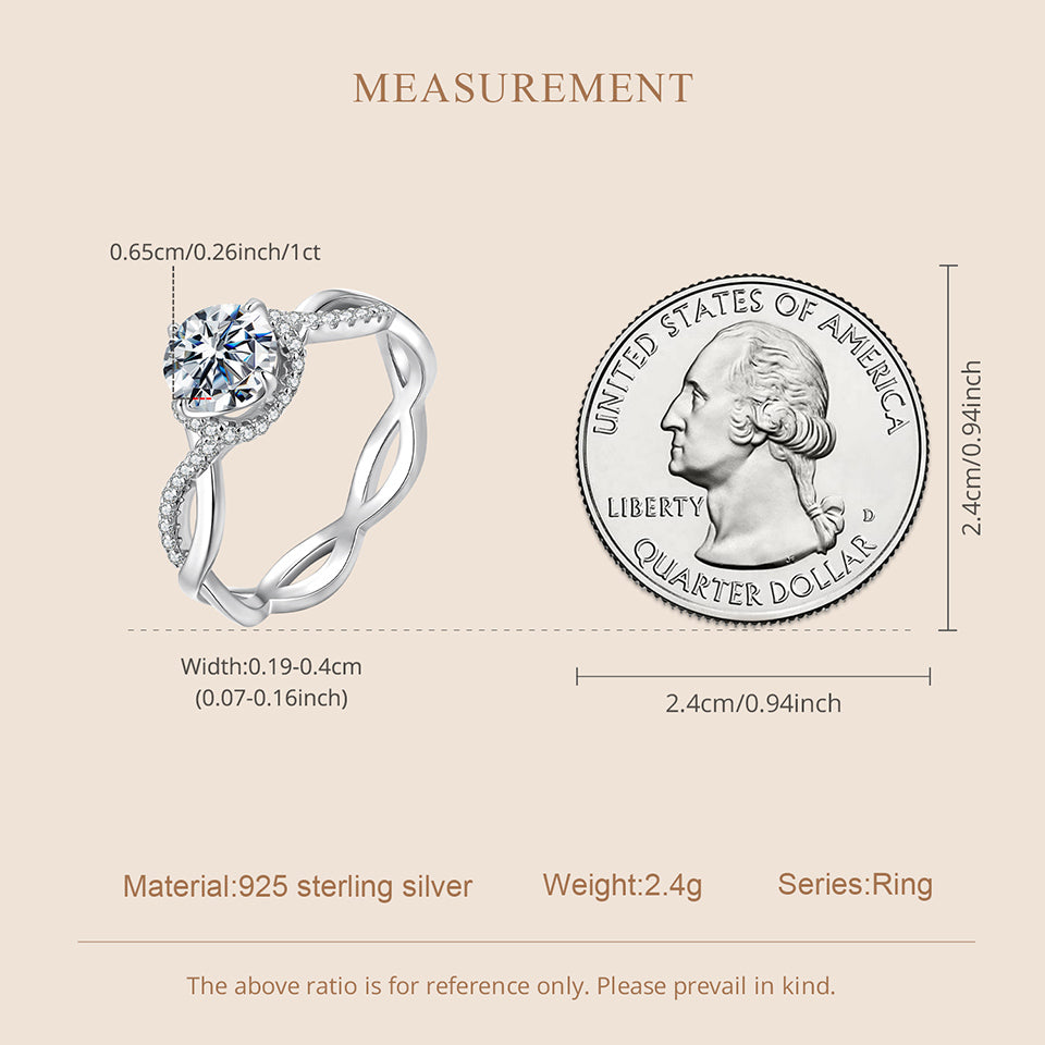 1CT Timeless Elegance Moissanite Ring