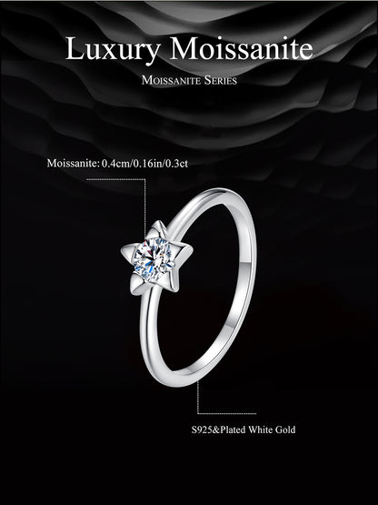 Star-Shaped Moissanite Ring