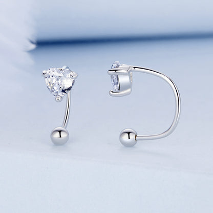 Heart-shaped Threader Studs