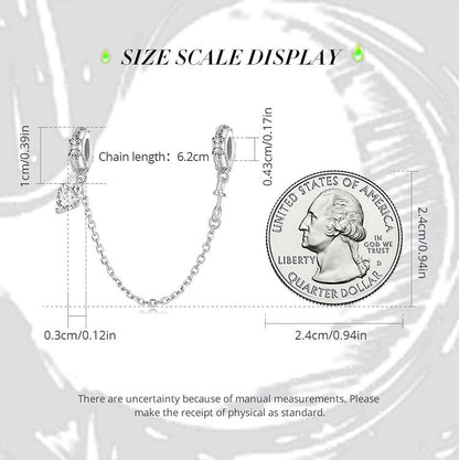 Retro Pattern Safety Chain Charm