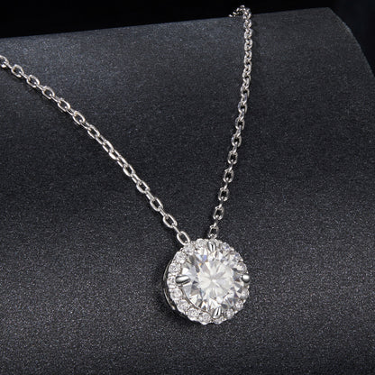 1 Carat Shimmering Moissanite Necklace