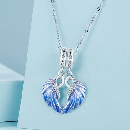 Blue Wings  Pendant Set Charm