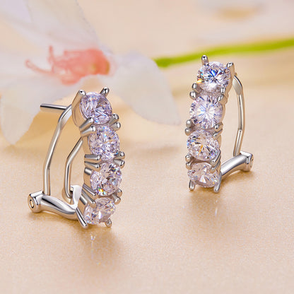 Sparkling Moissanite Ear Climbers