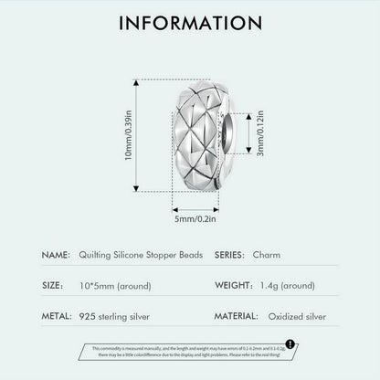 Quilting Silicone Stopper Beads Charm