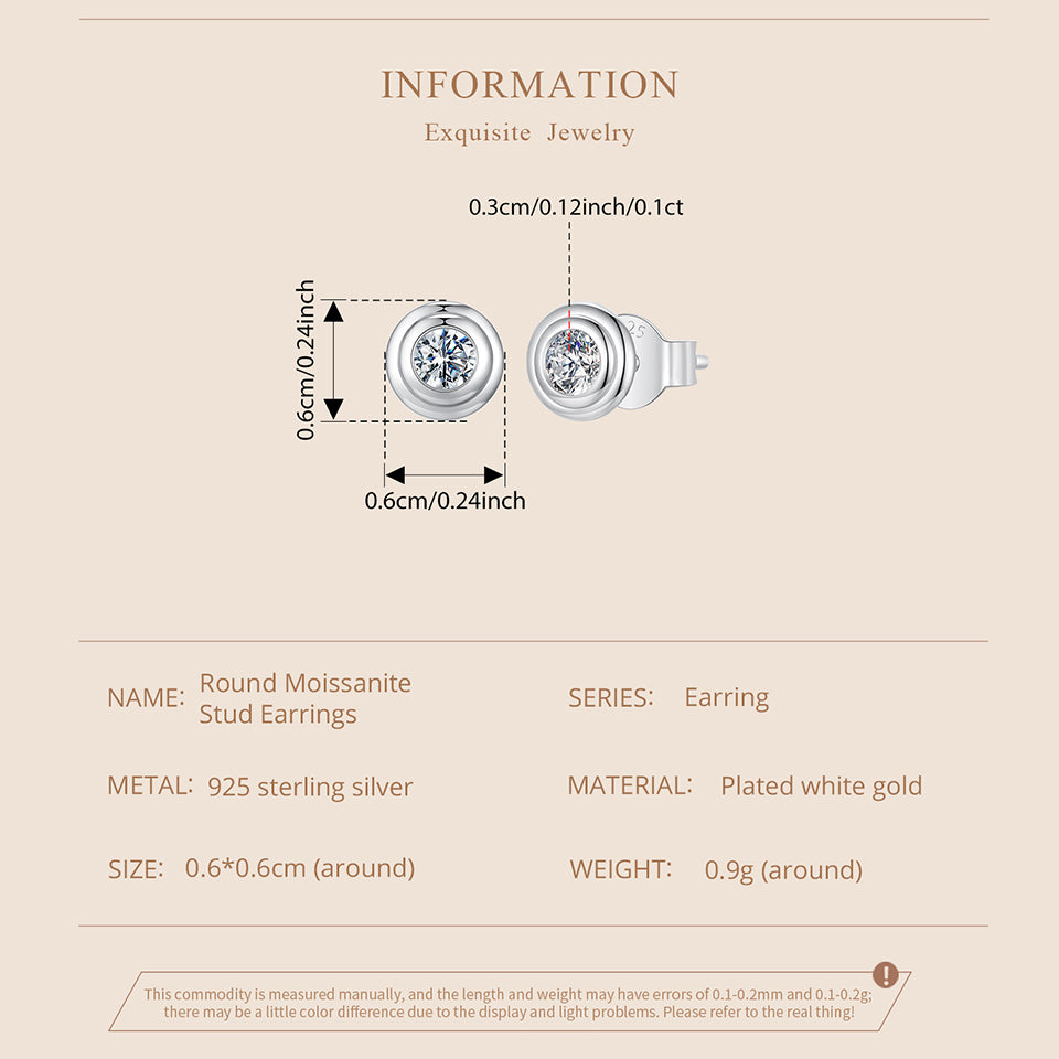 Bubble Design Moissanite Studs