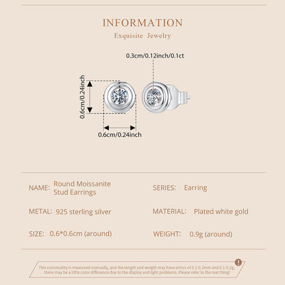 Bubble Design Moissanite Studs