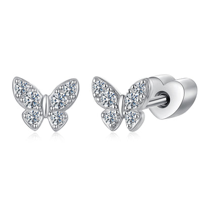 Butterfly Moissanite Studs
