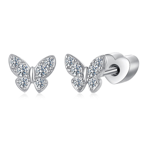 Butterfly Moissanite Studs