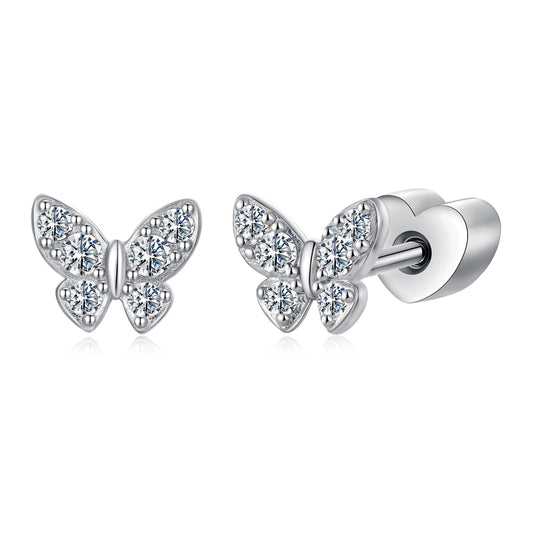 Butterfly Moissanite Studs
