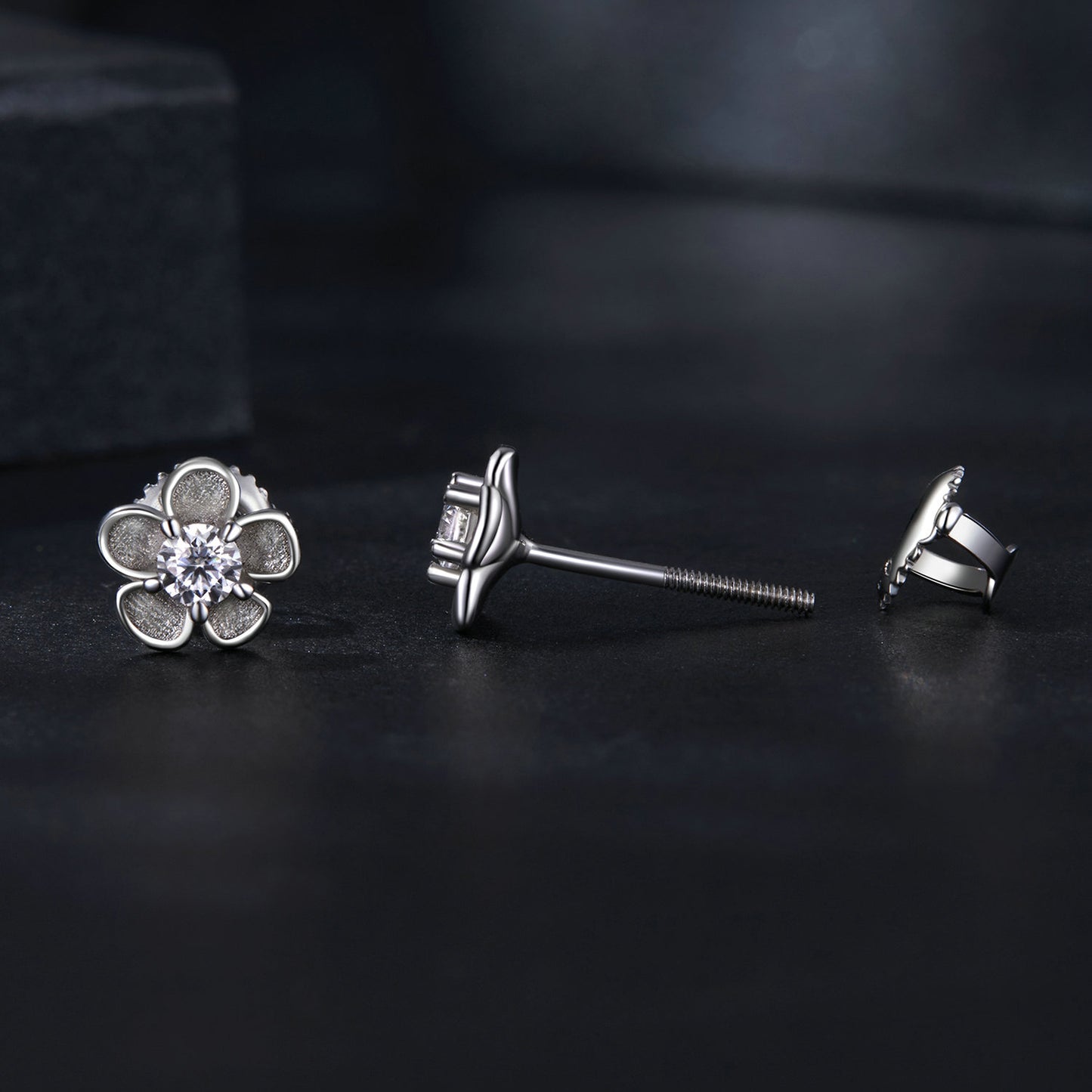 Cherry Blossom 0.1ct Moissanite Studs