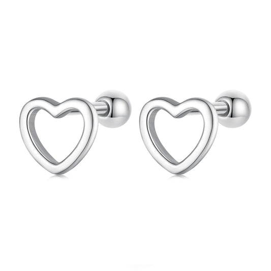 Hollow Heart Stud Earrings