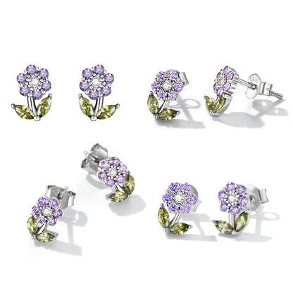Delicate Flower Stud Earrings