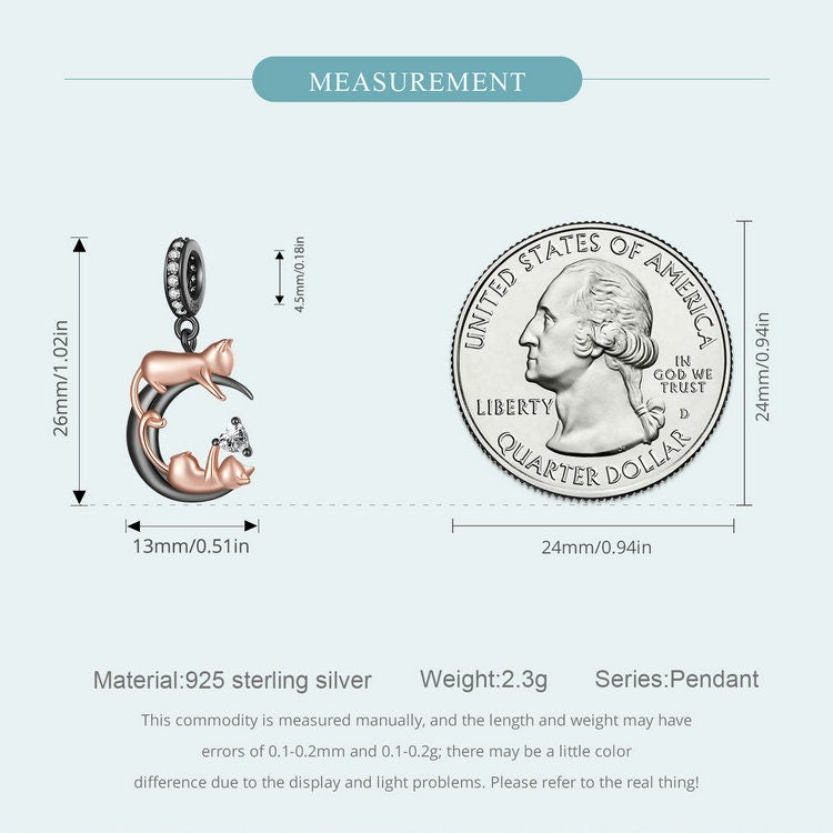Playful Cat Pendant Charm
