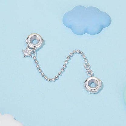 Star and Moon Beads Safety Chain Charm