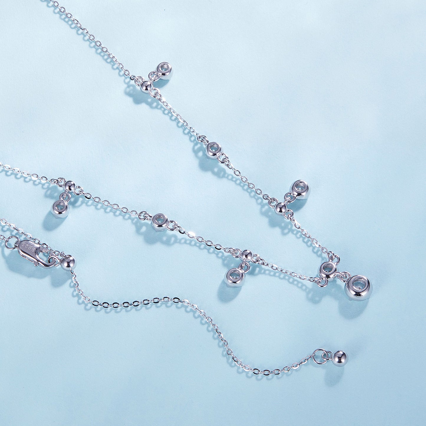 Shimmering Collarbone Fringe Necklace