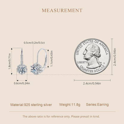 Floral Bud Moissanite Spring Earrings