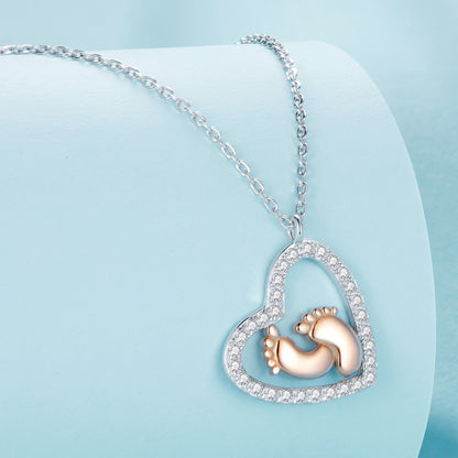 Heart and Paw Print Necklace