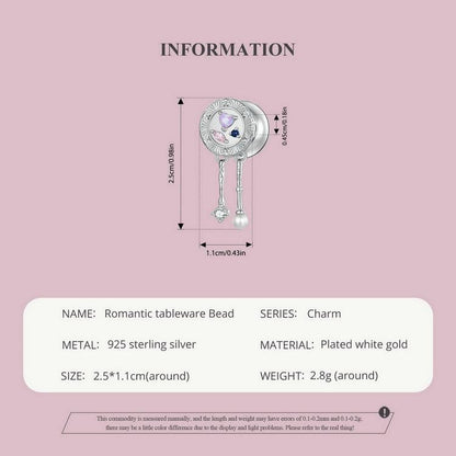 Romantic tableware Bead Charm