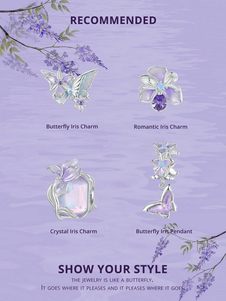 Romantic Iris Charm