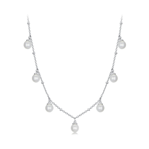 Simulated Pearl Strand Necklace