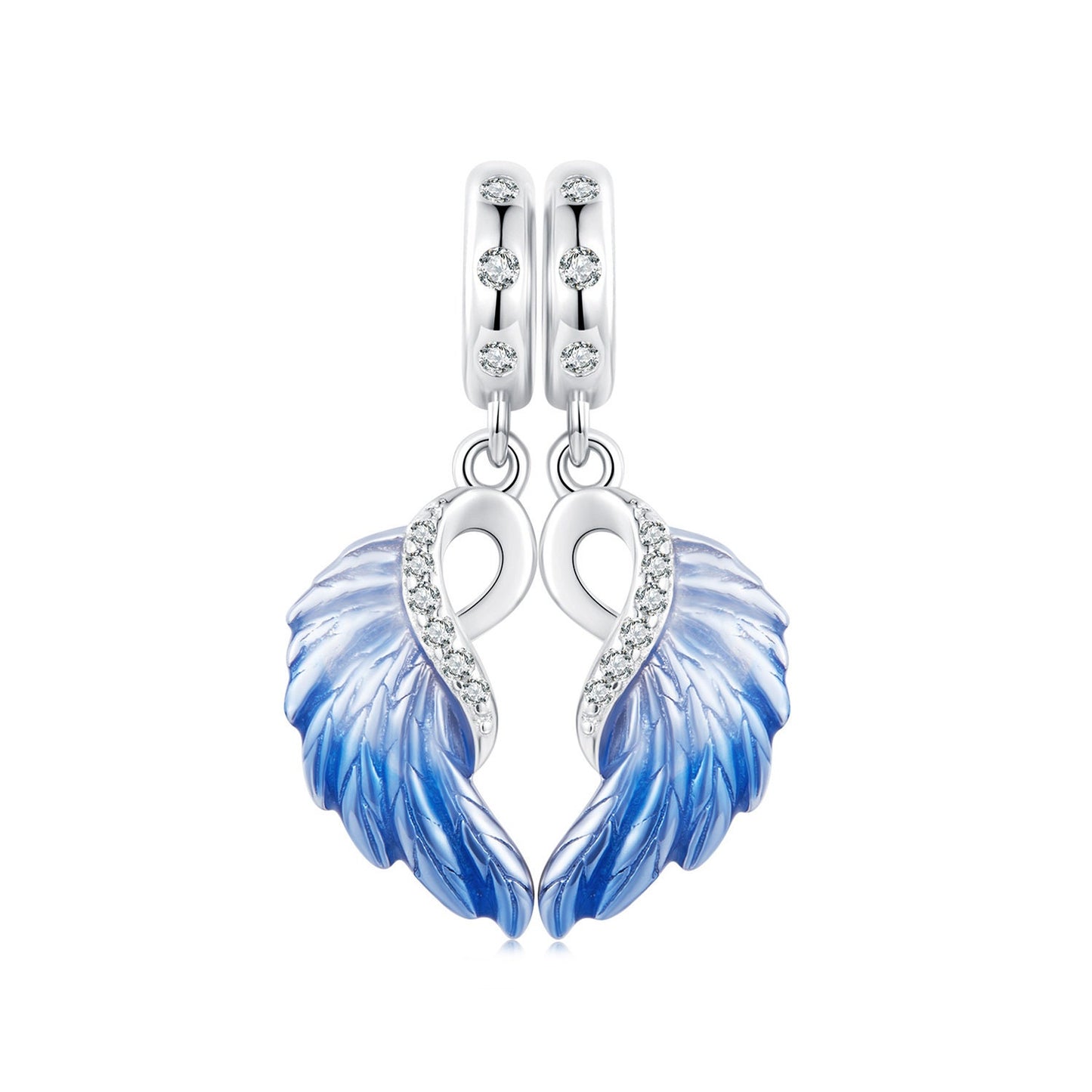 Blue Wings  Pendant Set Charm