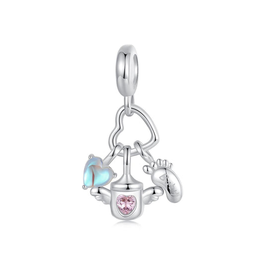 Baby Bottle Set Pendant Charm