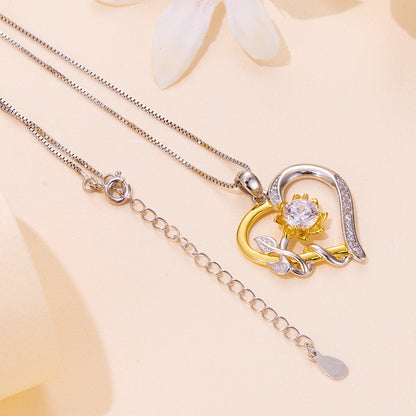 Heart-Shaped Moissanite Necklace