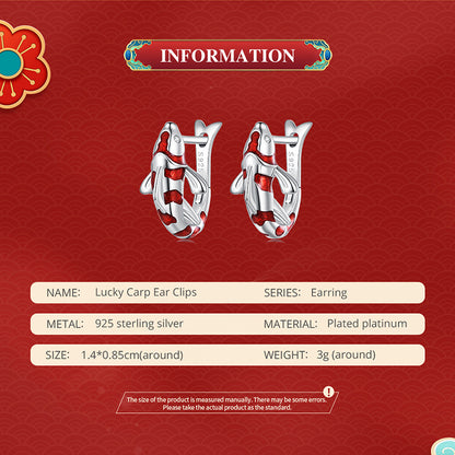 Lucky Koi Clip-On Earrings